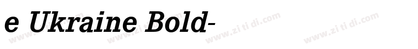 e Ukraine Bold字体转换